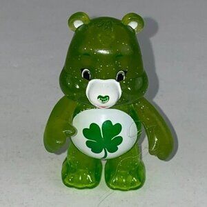 TCFC Green Care Bear Good Luck Care Shamrock See Thru Kids Toy Figure 3 Inch Toy